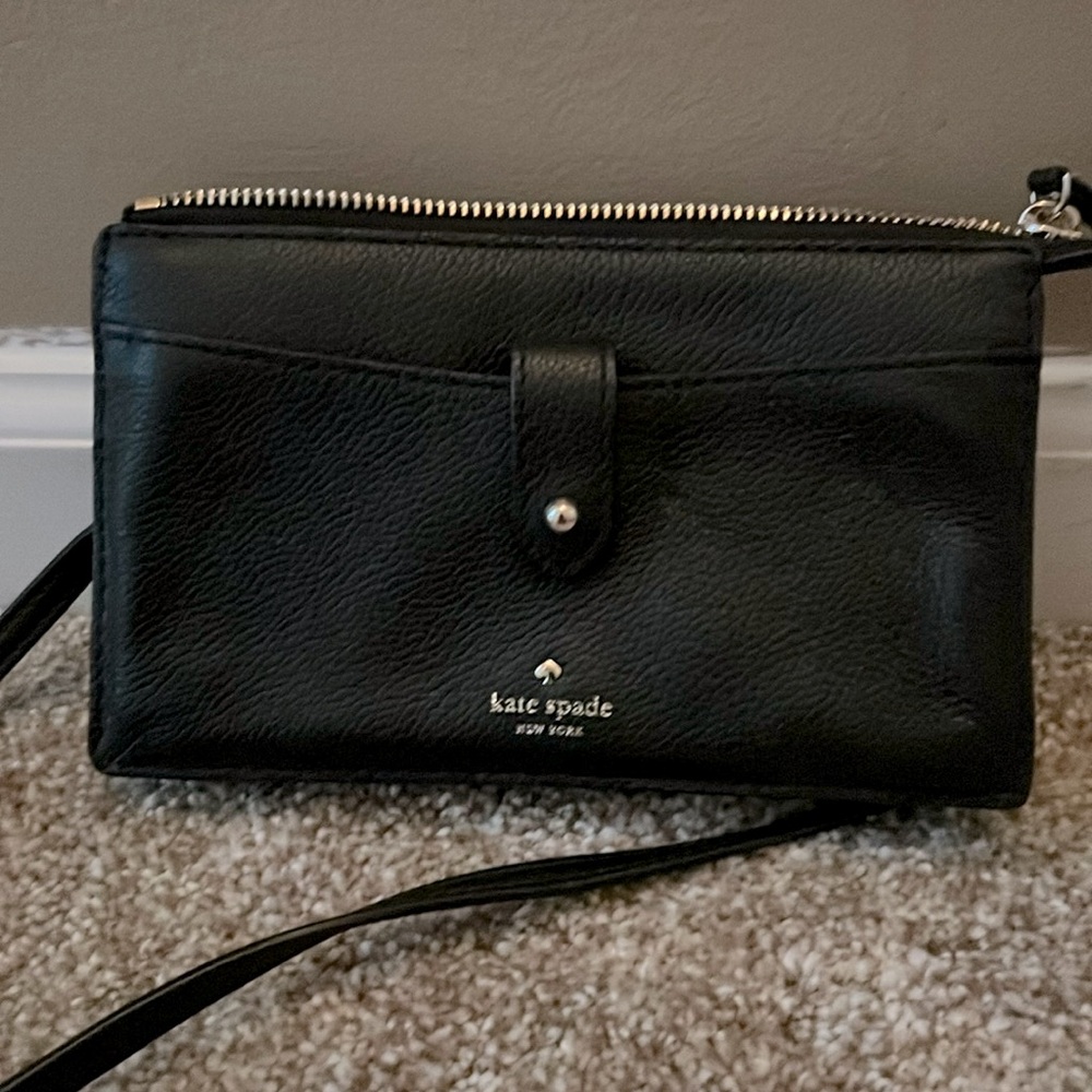 Kate Spade black leather crossbody